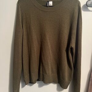 H&M Divided Olive Green Knit Top